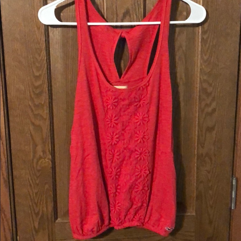 Hollister red tank top for summer